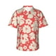 thumbnail image 1 of Balery Beige Flowers Camisas hawaianas de manga corta para hombre, camisas playeras de corte holgado, camisas de vacaciones con botones,XX-Large, 1 of 7
