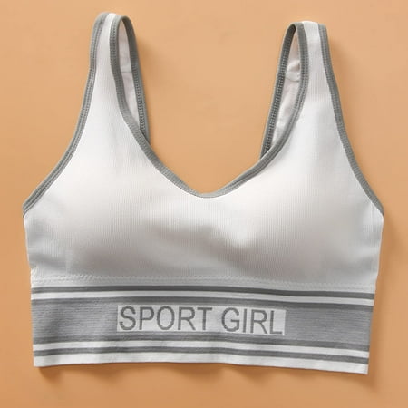 Savings up to 30% off Ofreoo 1 Bra For Women Girls V Neck Cami Vest Padded Seamless Bralette Straps Sleeping Bras Push Up Tank Tops Underwear Bra for Women Girls Full-Coverage Pullover Bra