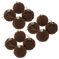 HONMEET Festive Velvet Hanging Ornaments 12Pcs 2.4In