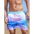 thumbnail image 5 of Biezeib Men's Beach Shorts Casual Elastic Waist Tie Dye Quick Dry Drawstring Board Shorts with Mesh Lining Swim Suits for Summer, 5 of 6