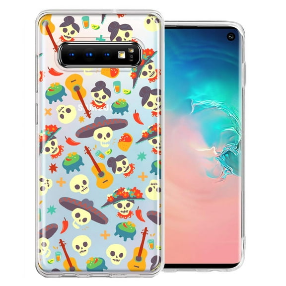 MUNDAZE For Samsung Galaxy S10 Plus Day of the Dead Design Double Layer Phone Case Cover