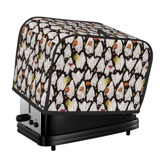 Honeii Different Ghosts Print 2 slice Toaster Cover, Two Slice Toaster Dust-proof Cover For Kitchen Small Appliance and Fingerprint Protection