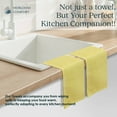 thumbnail image 3 of HEIRLOOM COMFORT Dual Waffle Weave Kitchen Towels, 3 Pack, 16x26 Inch, 100% Cotton, Reversible, Super Absorbent, Quick Dry, Soft for Cleaning, Durable Dishcloth Set, Hand Towels, Lemon Yellow, 3 of 7