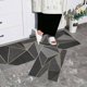 thumbnail image 2 of Set of 2 Modern Kitchen Rugs Washable Geometric Pattern Non-Slip Kitchen Dining Room Rugs 40x120cm+40x60cm(Black Geometry), 2 of 4