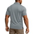 thumbnail image 2 of NY Threads Men's Polo Shirt Short Sleeves UPF 50+ Quick Dry Performance Tactical Pique Jersey Golf Shirt, Large, Light Grey, 2 of 7