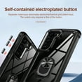 thumbnail image 5 of Jiahe Cover for Samsung Galaxy A54 5G, Slim Lightweight Metal Ring Holder Stand,Shockproof with 360°Ring Holder Kickstand Soft TPU Bumper Plating Button Hard PC Case Cover, black, 5 of 8