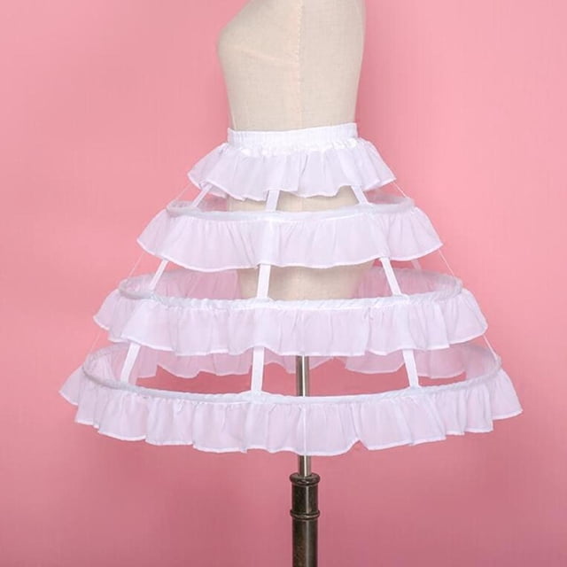 Crinolina de Enagua de 4 Aros, Miriñaque para Boda, Aros Ajustable Blanco Soledad Aro vestido de boda