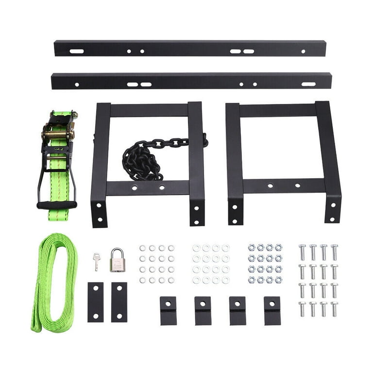 Adjustable Semi Truck Tire Carrier – Heavy Duty Spare Tire Mount With Ratchet Strap & Lock, No Drilling Installation
