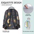 thumbnail image 5 of Gothic Celestial Print Waterproof School Backpack with Spinal Support for Teens - Starry Night Aesthetic, 5 of 5