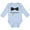 AE-Light Blue, variant on Inktastic Ring Bearer- black bow tie Boys or Girls Long Sleeve Baby Bodysuit