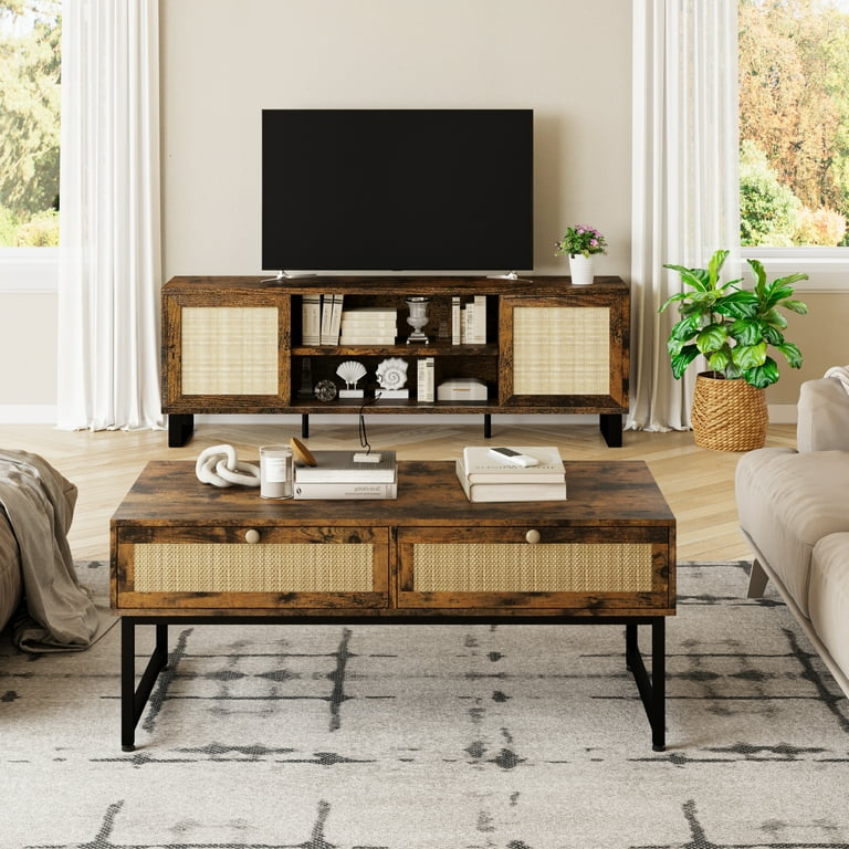 Oakland coffee outlet table with drawers