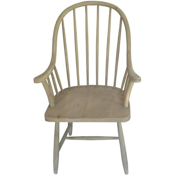 Syracuse Solid Wood Arm Chair in Brown