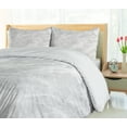 thumbnail image 5 of Ambesonne Marble Print Duvet Cover Sets, Pastel Onyx Effects, 2-King, Pale Grey White, 5 of 7