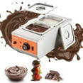 thumbnail image 1 of VEVOR Machine à Tremper le Chocolat, Pot à Fondre le Chocolat de 9 Lbs avec 2 Réservoirs et Contrôle de Température 86-185°F, Réchauffeur Alimentaire Électrique en Acier Inoxydable 800W, 1 of 9