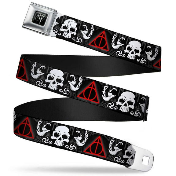 Harry Potter Logo Full Color Black White Deathly Hallows Symbol Death Mark Seatbelt Belt Standard