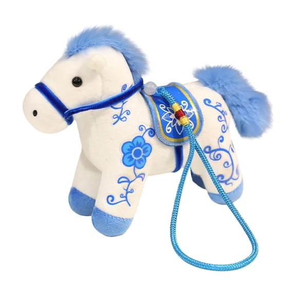 Horse Year Chinese New Year Plush Mascot Ornament, Cute Little House - Shaped Stuffed Animal Toy, Indoor Outdoor Hanging Decor Gift For Home Decoration, Lunar New Year Festive