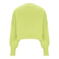 thumbnail image 5 of Lovskoo 2024 Sweaters for Women Trendy Casual Color Retro Knitting Long Sleeve Round Neck Sweater Green, 5 of 9