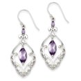 thumbnail image 1 of Sterling Silver Amethyst Fancy Dangle Earrings QE9609, 1 of 2