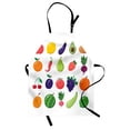 thumbnail image 1 of Fruits and Vegetables Apron, Symmetrically Aligned Various Diet Nutrition Tasty and Colorful, Unisex Kitchen Bib with Adjustable Neck for Cooking Gardening, Adult Size, Multicolor, by Ambesonne, 1 of 4