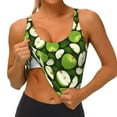 thumbnail image 3 of Fotbe Green Fruit Sujetador Deportivo Largo sin Aros para Mujer con Almohadillas y Soporte Medio, Transpirable y Absorbente, Camiseta Tipo Chaleco o Tank Top-X-Large, 3 of 8