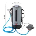 thumbnail image 2 of 12L 53°C/127.4℉‎ Waterproof Outdoor Hiking Portable Pressure Camping Shower with Air Pump 6.8*17inch, 2 of 14