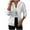 White, variant on Vrorvz Womens Cable Knitted Hoodies Solid Color Zip Up Hooded Long Sleeve Sweatshirt Cardigan Sport Blouse