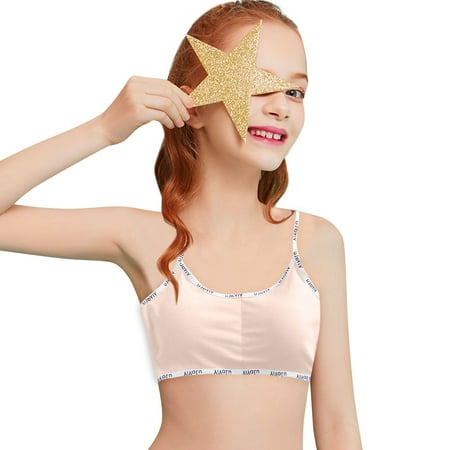 

Bras Girls Teenager Training Vest Bra Padded Light Student Big For Teens Wireless Cropped Underwear Sports Cami Underclothes Bras Bra Tan Tube Top
