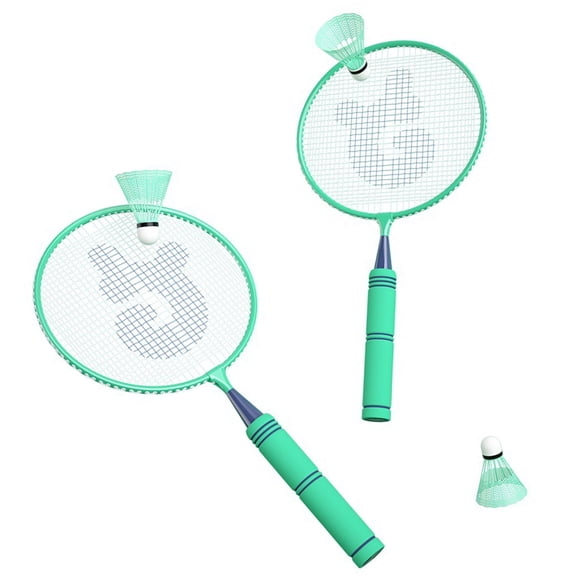 Raquetas de bádminton para niños, juego de raquetas de bádminton ligeras y elásticas de aleación de hierro para niños de 5 a 12 años, verde menta YUNYI BRAND Deportes