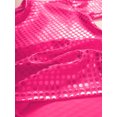 thumbnail image 7 of Alvivi Kids Girls Boys Shiny Metallic Long Sleeve Sports Dance Crop Top T-Shirt Jazz Hip-Hop Dancewer Hot Pink 5-6, 7 of 7