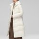thumbnail image 4 of Parkas de manga larga para mujer, abrigo con capucha y costura ondulada para otoño e invierno, abrigo hasta la rodilla de longitud media, abrigo de manga larga para mujer, 4 of 7