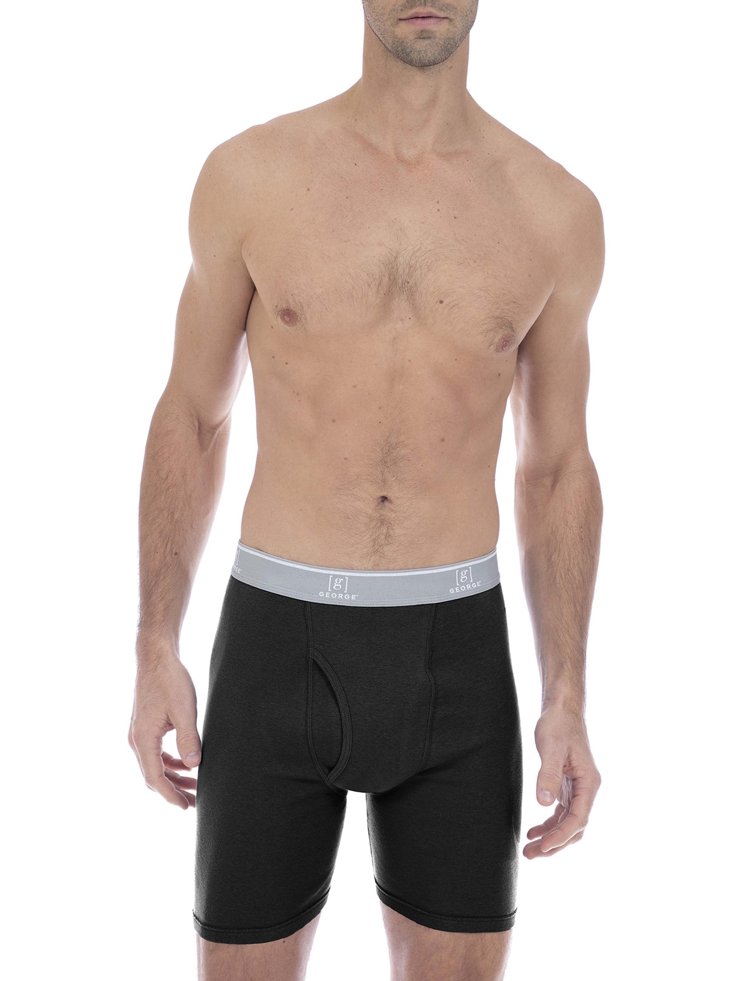 George Men's Regular Leg Boxer Briefs, 4-Pack, Sizes S- XL