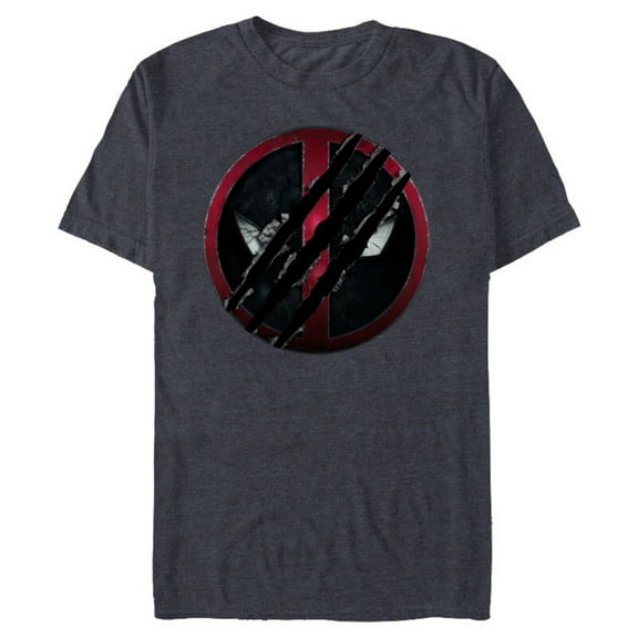 Marvel Studios Deadpool & Wolverine Claws Slashed Icon- Short Sleeve Blended T-Shirt for Adults - Customized-Navy Heather