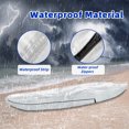 thumbnail image 3 of Seapisode UPF 50+ Kayak Cover, Waterproof Boat Cover for Fishing Boat/Kayak/Canoe, 420D Paddleboard Cover, Canoe Covers for Outdoor Storage Fit 12ft Kayak, Silver, 3 of 7