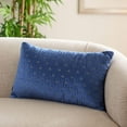 thumbnail image 2 of SAFAVIEH Deana Solid Decorative Pillow, 18" x 18", Royal Blue, 2 of 8