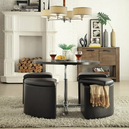 inspire q bingley adjustable space saver 5 piece cocktail dining set