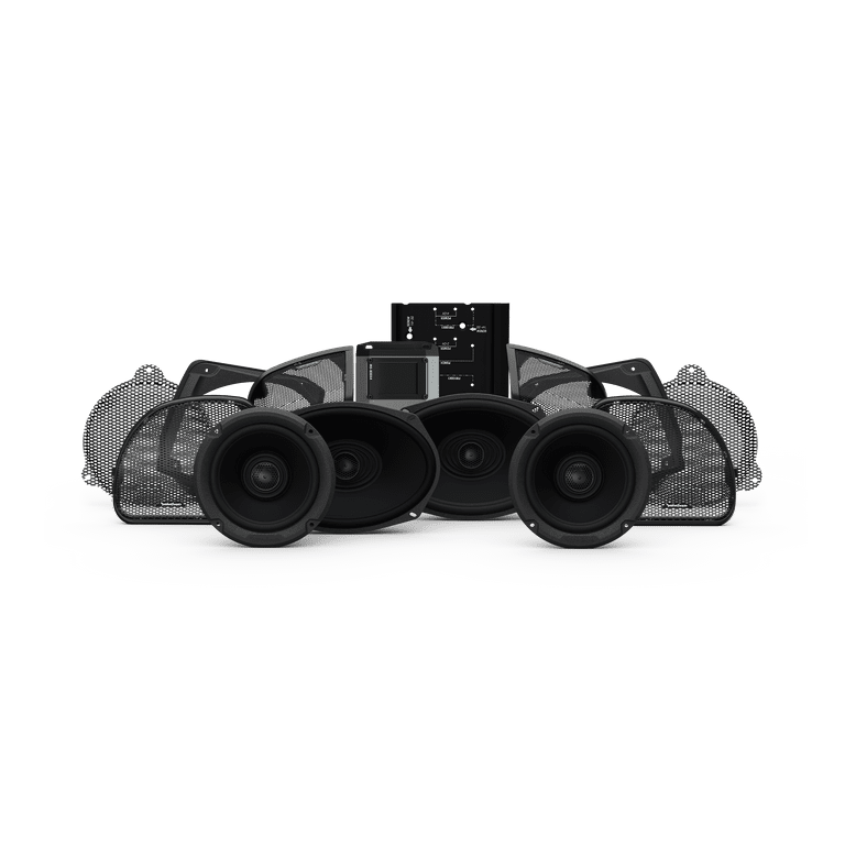 Rockford Fosgate HD14 STG3 Fairing Speakers Saddlebag Speakers and 800 Watt Amplifier Kit for Select 2014 Harley Davidson Road Glide Street Glide Motorcycles Walmart