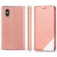 thumbnail image 4 of Case for iPhone Xs Max, [Rose Gold Pink] Infolio Wallet Credit Card Slot ID Cover, View Stand [with Wrist Strap Lanyard] for Apple iPhone Xs Max (Size 6.5" model) (10s Max), 4 of 6