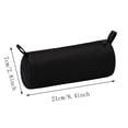 thumbnail image 3 of Cylindrical Pencil Case,Large Capacity Zipper Canvas Stationery Pouch,Spacious Storage Bag for Daily Desk Organizer,Travel Carry,Black, 3 of 7
