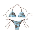 thumbnail image 2 of Bikini para mujer set cómodo superior e inferior para los salones de clubes de vacaciones en la playa spas Azul, 2 of 10