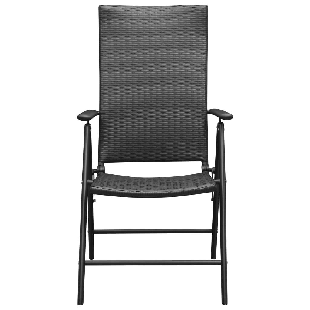 vidaXL Stackable Patio Chairs Outdoor Patio Wicker Dining Chair Poly Rattan - image 4 of 21