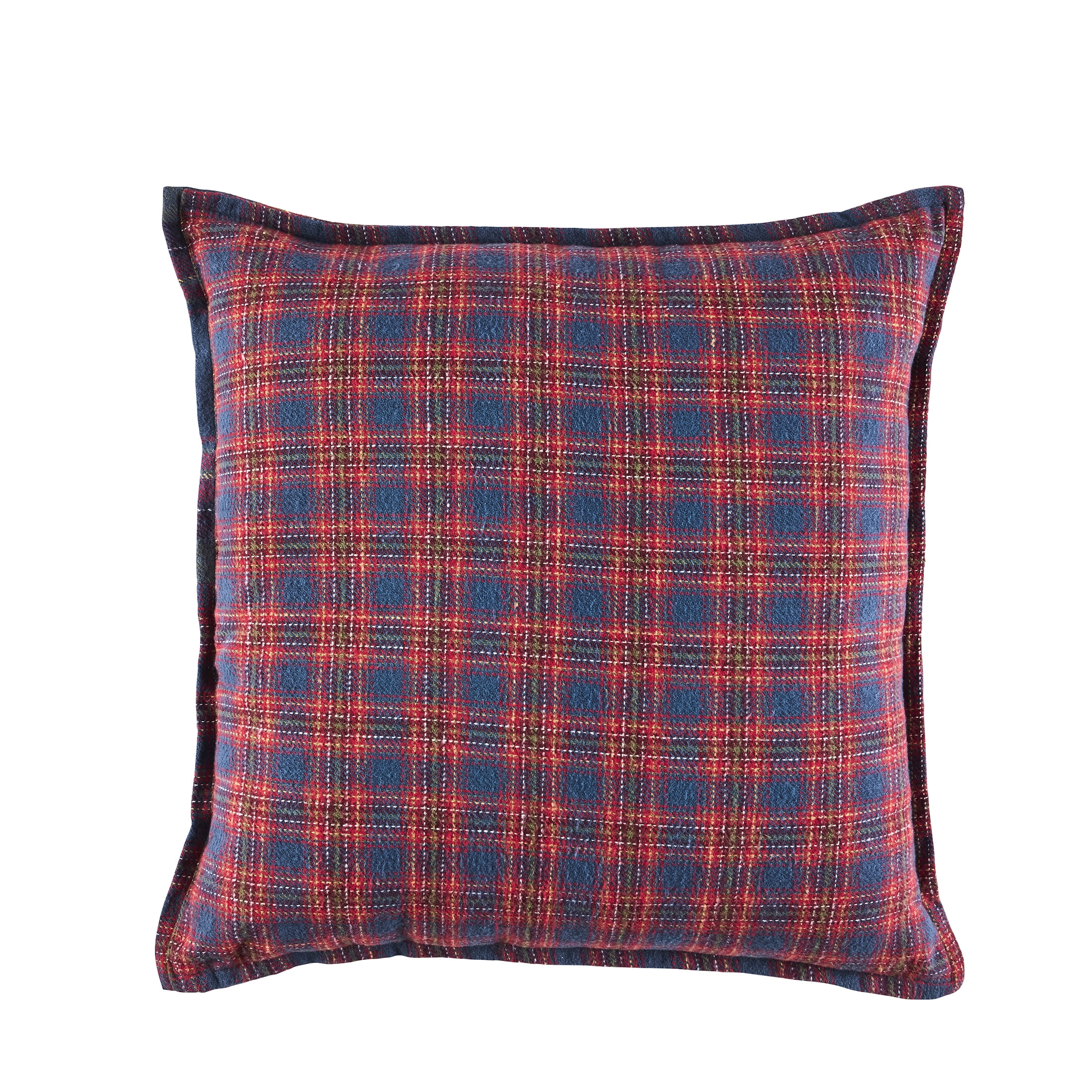 Better Homes & Gardens 20x20 Corin Pieced Plaid Throw Pillow, Blue