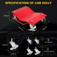thumbnail image 2 of Car Dolly Set of 4, 6000 lbs/2722 kg Capacity Wheel Dolly, Heavy Duty Car Tire Dolly Wheels Cart Moving Cars, Heavy Duty Vehicle Dolly with 360° Rotational Wheel, Makes Moving A Car Easy, 2 of 7