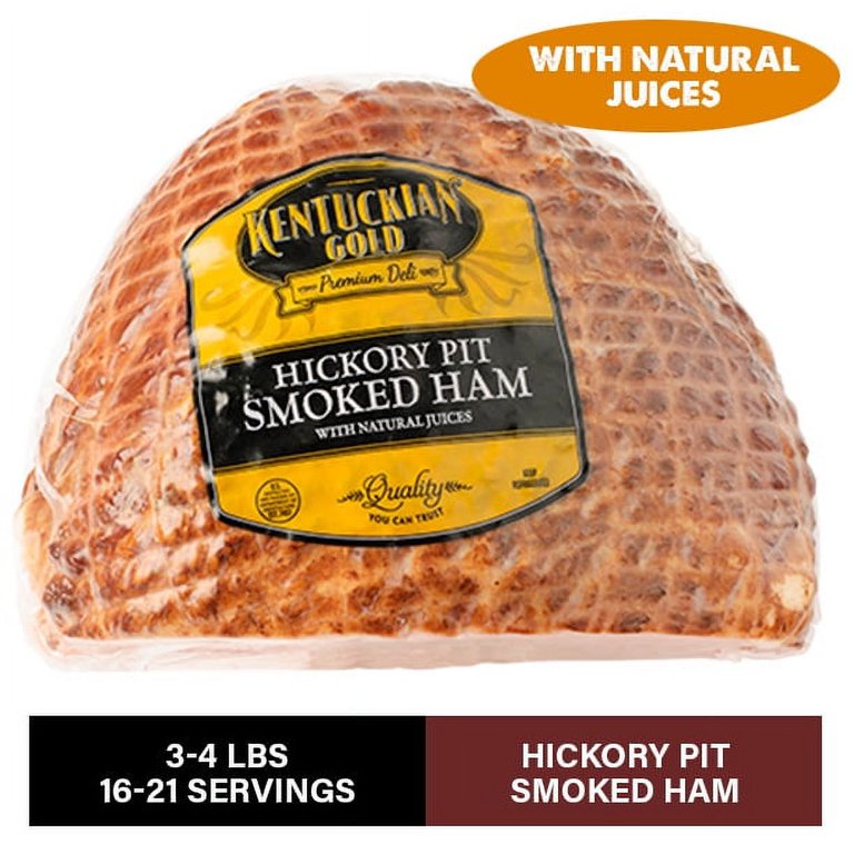 Kentuckian Gold Premium Hickory Pit Smoked Ham, Deli Sliced, 10 grams of  protein per serving, 2 ounces (56g) per serving, Packaged in Plastic