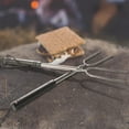 thumbnail image 4 of Marshmallow Roasting Sticks for Fire Pit with Wooden Handle, 41 Inches Long, Telescoping SUS304 Stainless Steel Skewers, Extendable Hog Dog Campfire Sticks, Camping Accessories, 4 of 4