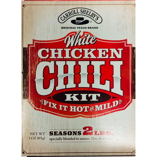 Carroll Shelby's White Chicken Chili Mix Kit, 3Pack 3 oz. Box