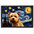 thumbnail image 2 of Glenofimaal Terrier Dog Canvas Van Gogh Starry Night Wall Art Gifts Canvas Wall Art Frame Music Artist Customized Canvas Framed Photo Art Work For The Bedroom(Gifts For Dog Lover ), 2 of 6