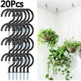 thumbnail image 1 of Ceiling Hooks, Elbourn 20Pcs Ceiling Hooks for Hanging Plants, Heavy Duty Hook Wings for Ceiling Installation Wall Fixing(1.5in), 1 of 8
