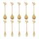 thumbnail image 3 of 20 Cuchara + 20 Tenedores Hoja de Acero Inoxidable Cuchara para Pastel de Café Tenedor Cucharas Dorado, 3 of 5