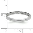 thumbnail image 4 of Sterling Silver & Diamonds Polished Ring, 4 of 5