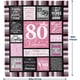 thumbnail image 2 of LHSHID 80th Birthday Gifts for Women 80th Birthday Decorations for Women 80th Birthday Gifts Ideas Best 80th Birthday Gifts Gifts for 80 Year Old Woman Throw Blanket 30"x40", 2 of 6